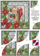 Christmas Door Poinsettia 6in Duo Corner Stacker