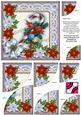 Christmas Candycane Poinsettia 6in Duo Corner Stacker