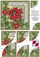 All Green Poinsettia 6in Duo Corner Stacker
