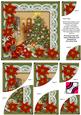 Christmas Tree Poinsettia 6in Duo Corner Stacker