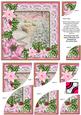 Snow Scene Pink Poinsettia 6in Duo Corner Stacker