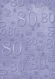 Blue Linen 80 Birthday A4 Backing Paper