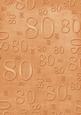 Burnt Orange Linen 80 Birthday A4 Backing Paper