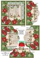 Winter Pub Poinsettia 5in Scallop Bottom Stacker