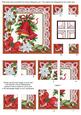 Christmas Bells Poinsettia 5in Quad Corner Stacker
