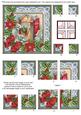 Christmas Door Poinsettia 5in Quad Corner Stacker