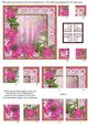 All Pink Poinsettia 5in Quad Corner Stacker