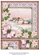 Pink Snow Church Poinsettia 8in Picture Topper