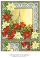 Red Poinsettia Candle 8in Picture Topper