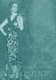 Dusky Teal Fashion Lady A4 Backing Paper