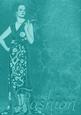 Teal Fashion Lady A4 Backing Paper