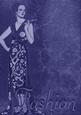 Dark Blue Fashion Lady A4 Backing Paper