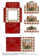 Lantern Red Flake Mini Card Envelope Scallop Bottom Stacker