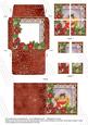 Carol Singers Poinsettia Mini Card Envelope Quad Stacker Aio