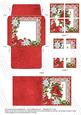 Christmas Bells Poinsettia Card Envelope Quad Stacker Aio