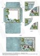 Rooftops Blue Poinsettia Mini Card Envelope Duo Stacker Aio