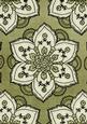 Olive Large Mosaic Flower Linen A4 Backing Paper