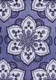 Blue Large Mosaic Flower Linen A4 Backing Paper