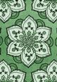 Mid Green Large Mosaic Flower Linen A4 Backing Paper