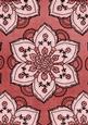 Red Large Mosaic Flower Linen A4 Backing Paper