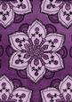 Purple Large Mosaic Flower Linen A4 Backing Paper