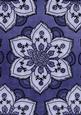 Dark Blue Large Mosaic Flower Linen A4 Backing Paper