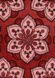 Dark Red Large Mosaic Flower Linen A4 Backing Paper
