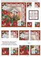 Christmas Lantern Poinsettia 5in All 4 Corner Stacker
