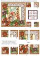 Nativity Scene Poinsettia 5in All 4 Corner Stacker