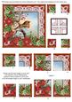 Red Robin Poinsettia 5in All 4 Corner Stacker