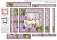 Pretty Snowscene Lilac Poinsettia 5in Spiral Edge Stacker