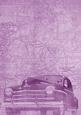 Lilac Vintage Car the Second A4 Backing Paper