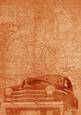 Burnt Orange Vintage Car the Second A4 Backing Paper