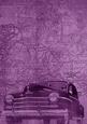 Purple Vintage Car the Second A4 Backing Paper