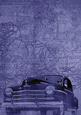 Dark Blue Vintage Car the Second A4 Backing Paper