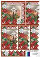 Lantern Mix Poinsettia 5in Zigzag One Side Stacker