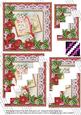 Glory Book Red Poinsettia 5in Zig Zag Corner Stacker