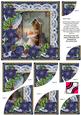 Choirboy Knocking Blue Poinsettia 6in Duo Corner Stacker