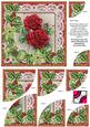 Christmas Roses Green Poinsettia 6in Duo Corner Stacker