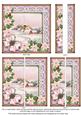 Pink Snow Church Poinsettia 5in Side Stacker