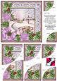 Pretty Snowscene Lilac Poinsettia 6in Duo Corner Stacker