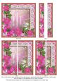 Pink Candle Poinsettia 5in Side Stacker