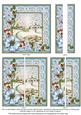 Pretty Snowscene Blue Poinsettia 5in Side Stacker