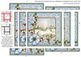 Pretty Snowscene Blue Poinsettia 5in Spiral Edge Stacker