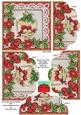 Lovebirds Red Poinsettia 5in Scallop Bottom Stacker