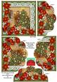 Christmas Tree Red Poinsettia 5in Scallop Bottom Stacker