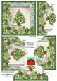 Elegant Tree Green Poinsettia 5in Scallop Bottom Stacker