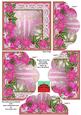 Pink Candles Poinsettia 5in Scallop Bottom Stacker
