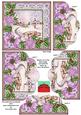 Pretty Snowscene Lilac Poinsettia 5in Scallop Bottom Stacker