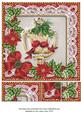 Lovebirds Red Poinsettia 8in Picture Topper